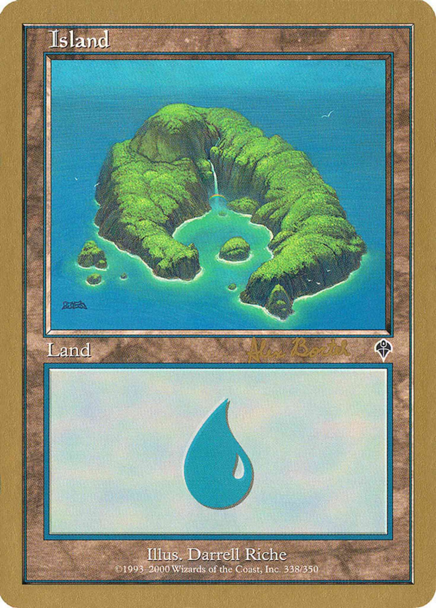 Island [ab338] [Alex Borteh] [338] [Invasion Set Symbol] [World Championship Decks 2001] [Non-Foil]