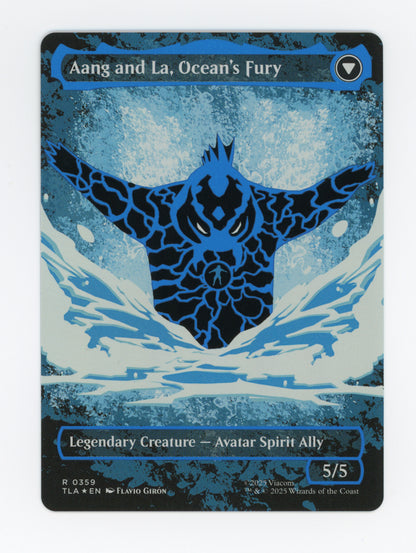 Aang, Swift Savior // Aang and La, Ocean's Fury — Borderless|Battle Pose|Neon Ink — ID 19668