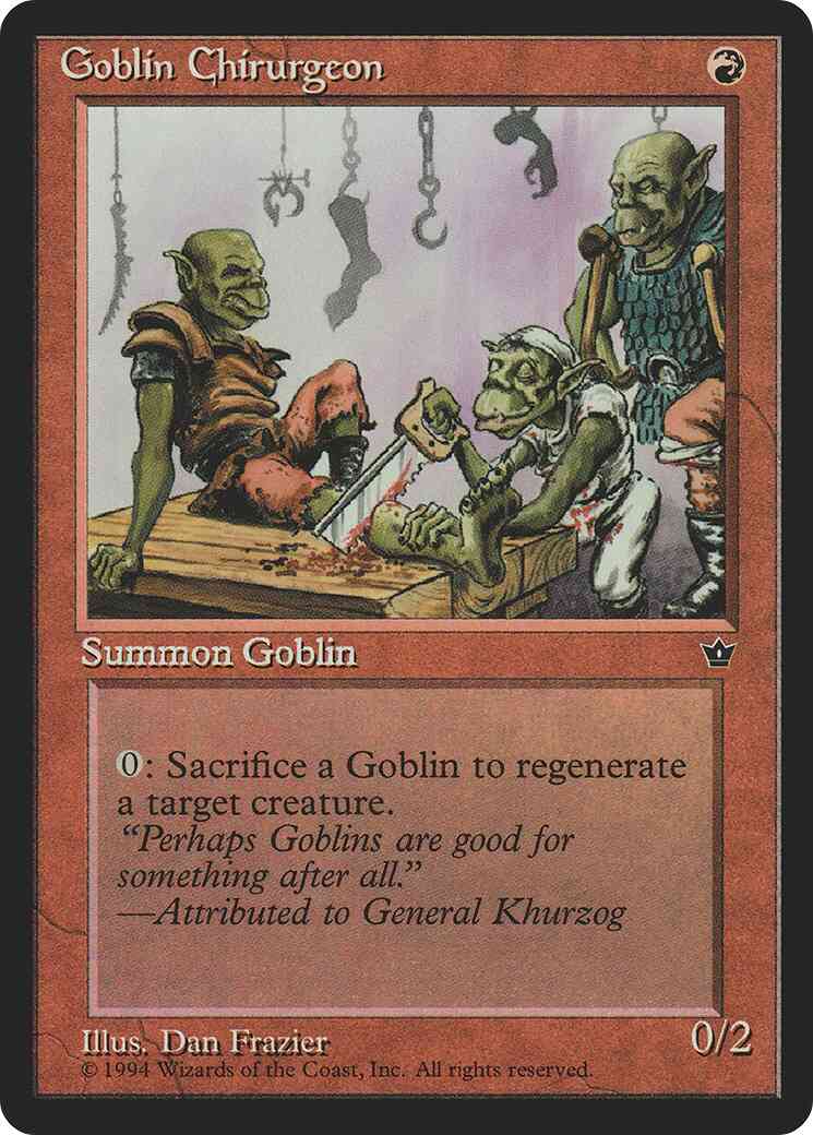 Goblin Chirurgeon [Dan Frazier] [54c] [Fallen Empires] [Non-Foil]