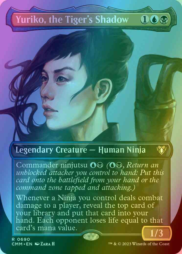 Yuriko, the Tiger's Shadow [690] [Borderless] [Profile] [Commander Masters] [Foil]