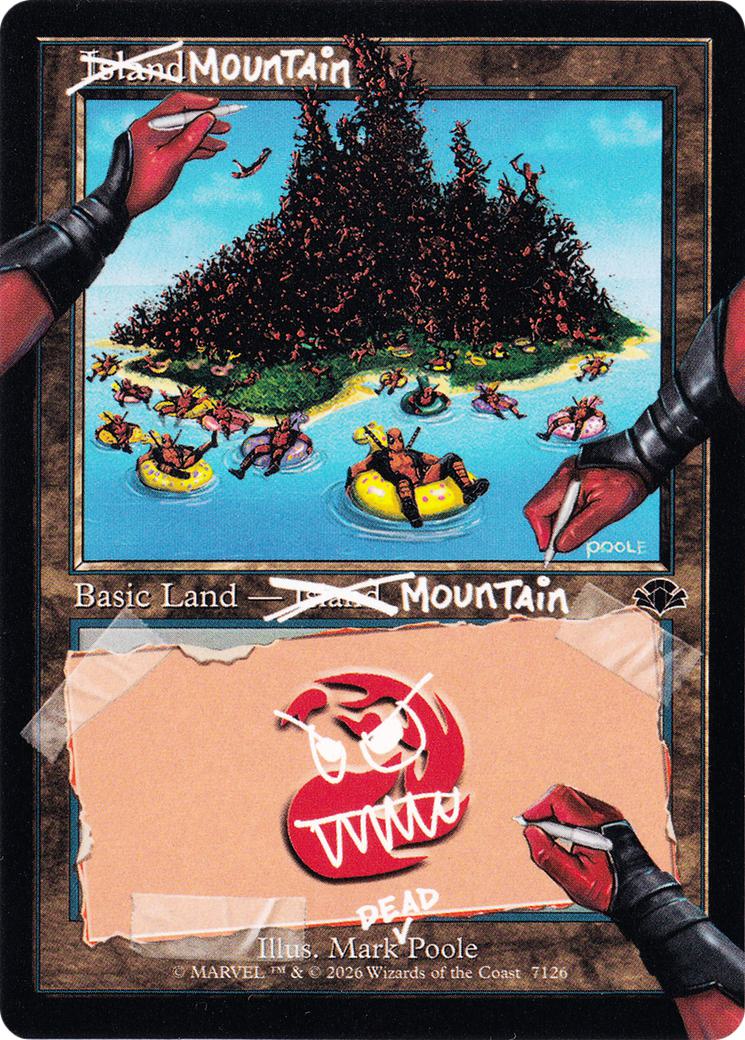 Mountain [7126] [Borderless] [Deadpool: I fixed it (You're Welcome)] [Secret Lair Drop] [Non-Foil]