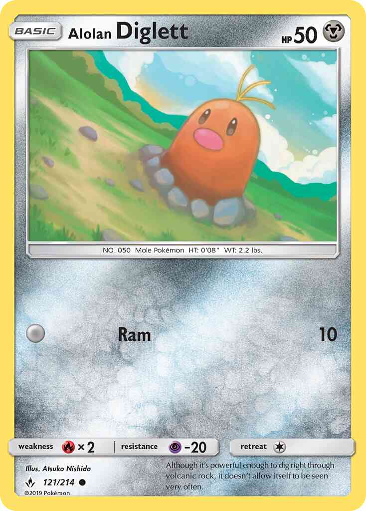 Alolan Diglett - 121/214 - Common [sm10-121] [Non-Holo]