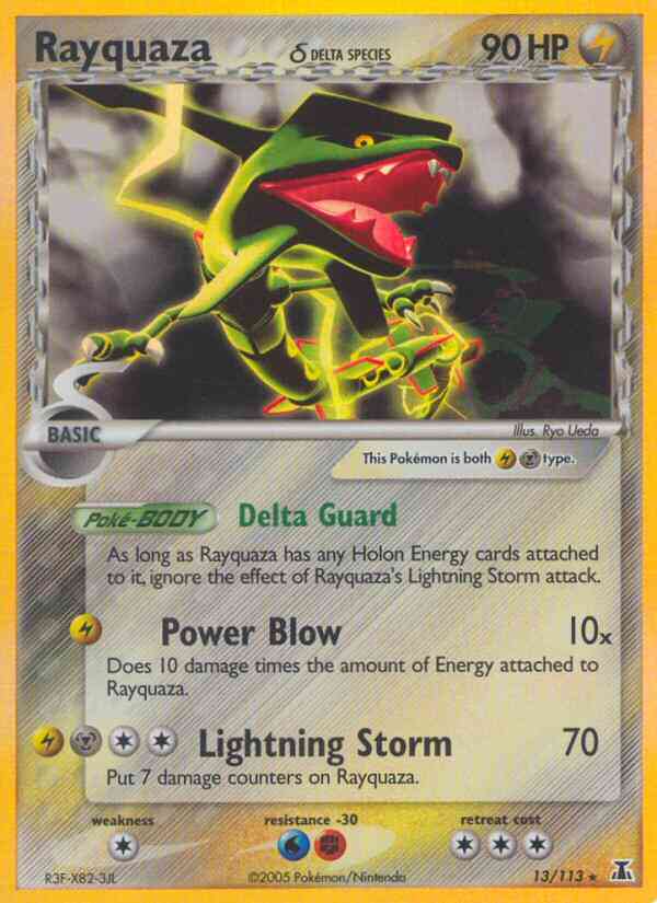 Rayquaza δ - 13/113 - Rare Holo [ex11-13] [Reverse Holo]