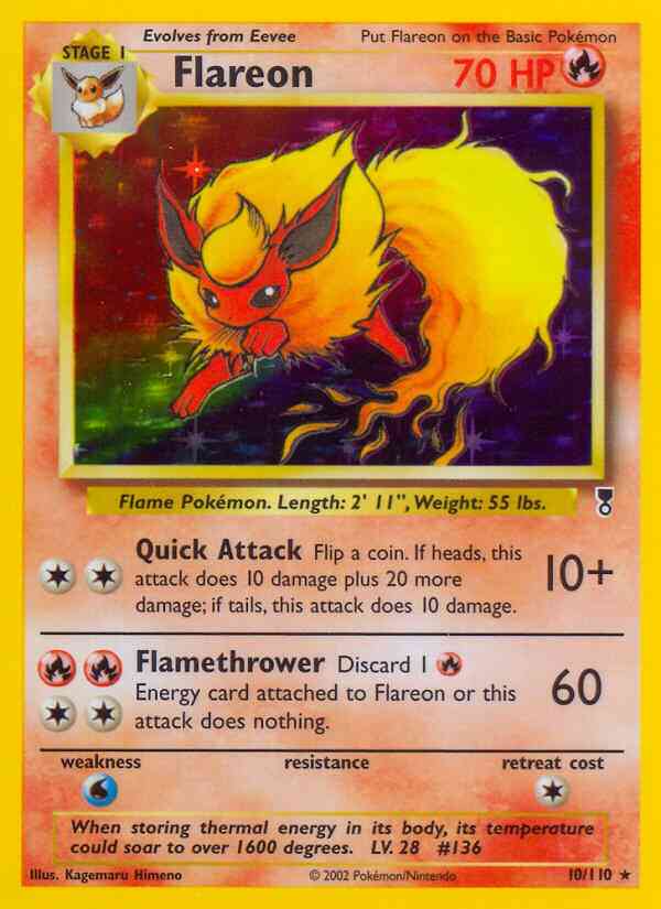 Flareon - 10/110 - Rare [base6-10] [Reverse Holo]