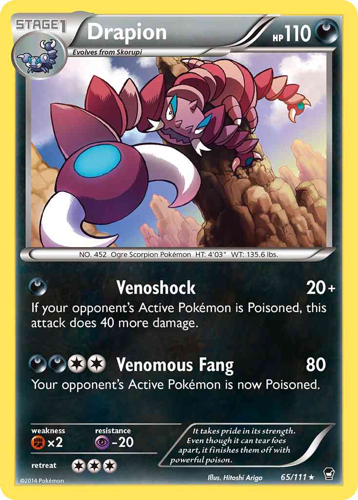 Drapion - 65/111 - Rare [xy3-65] [Reverse Holo]