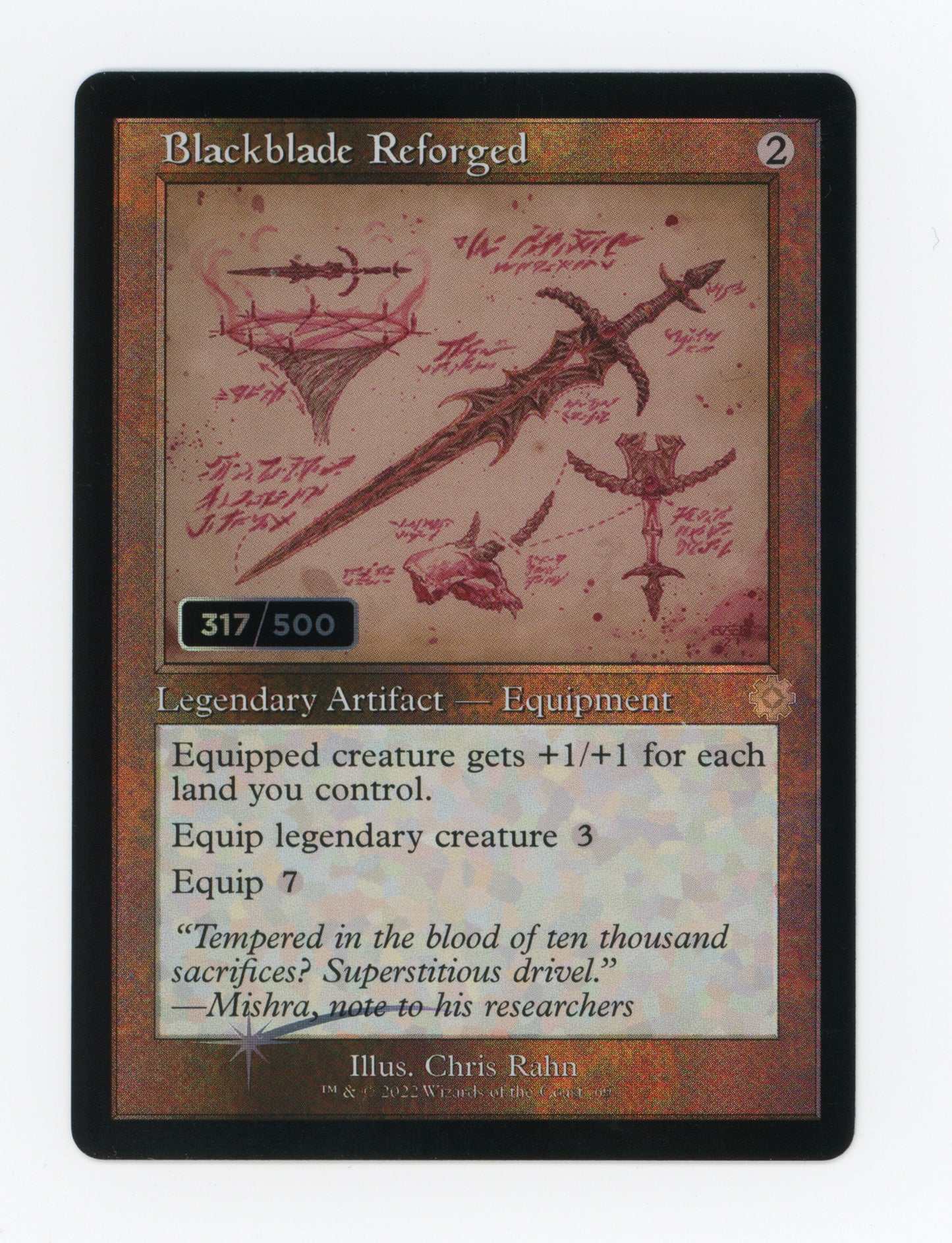 Blackblade Reforged — Serial Numbered|317/500|Retro Frame|Schematic|Foil — ID 19969