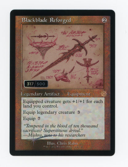 Blackblade Reforged — Serial Numbered|317/500|Retro Frame|Schematic|Foil — ID 19969
