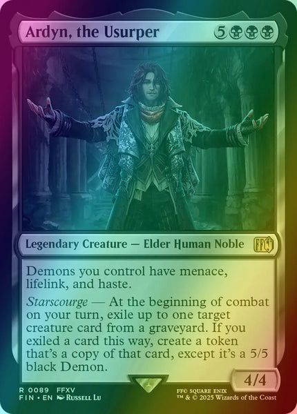 ardyn mtg card Ardyn, the Usurper [89] [FINAL FANTASY] [Foil] – Face to Face Games except its a 5/5 Foundations Collector Booster Box Register Now!:SUN 9/27/2026 @ 12:15p-4:30p Postage_Parcel