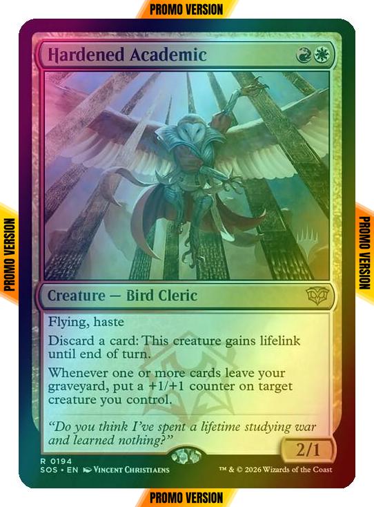 Hardened Academic [194p] [Promo Pack] [Secrets of Strixhaven Promos] [Foil]