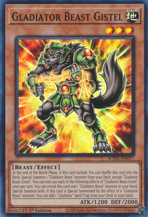 Gladiator Beast Gistel - SUDA-EN017 - Super Rare - 1st Edition