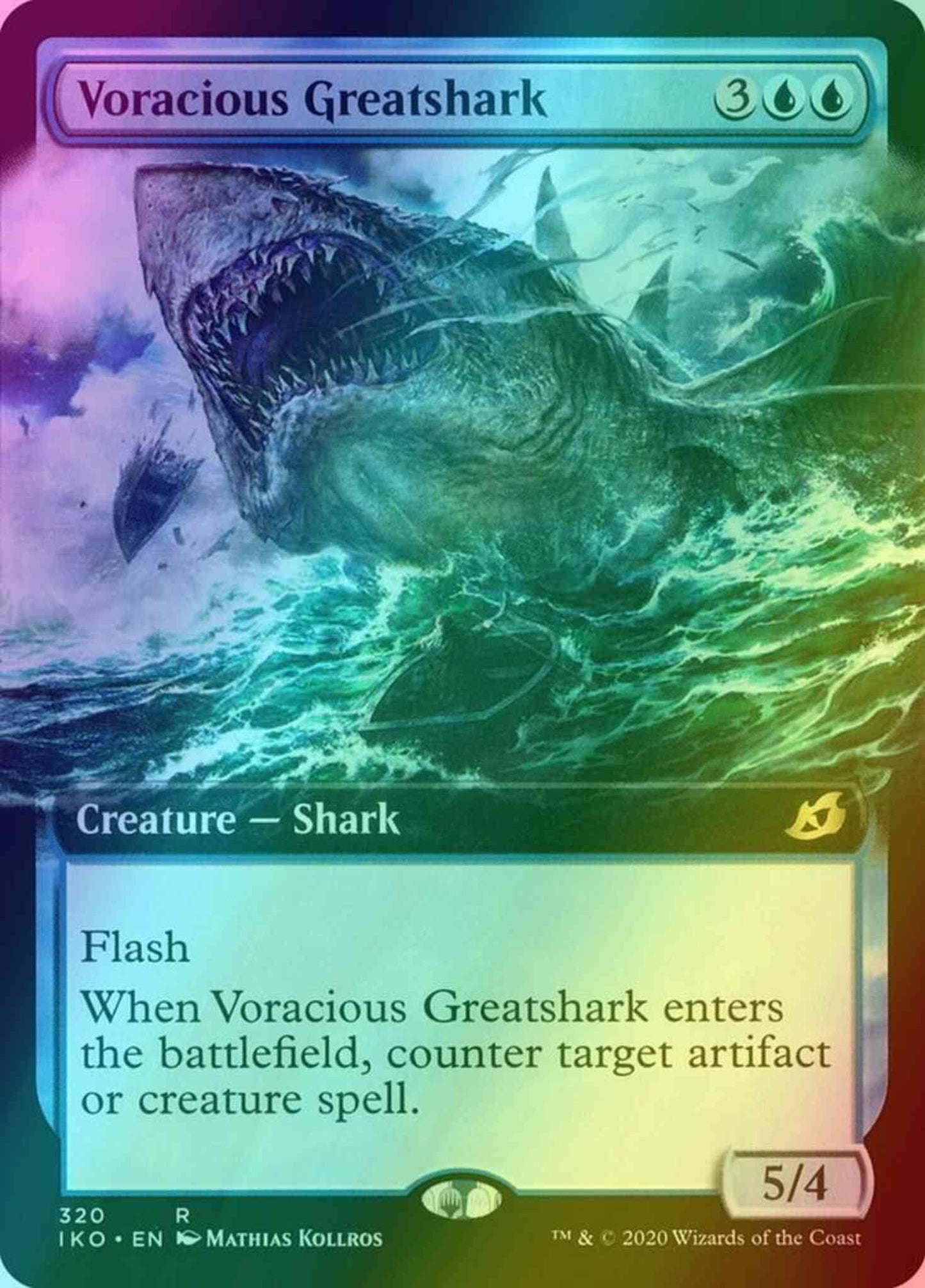 Voracious Greatshark [320] [Extended Art] [Ikoria: Lair of Behemoths] [Foil]