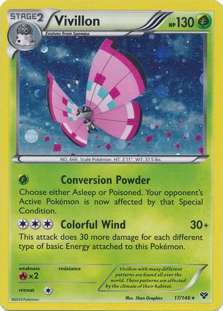 Vivillon (Pink) - 17/146 - Promo [Collector Pack Exclusive] [XY1MSP-17] [Cosmos Holo]