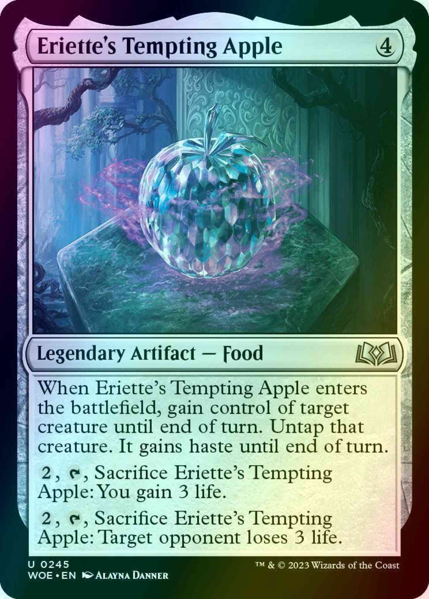 Eriette's Tempting Apple [245] [Wilds of Eldraine] [Foil]