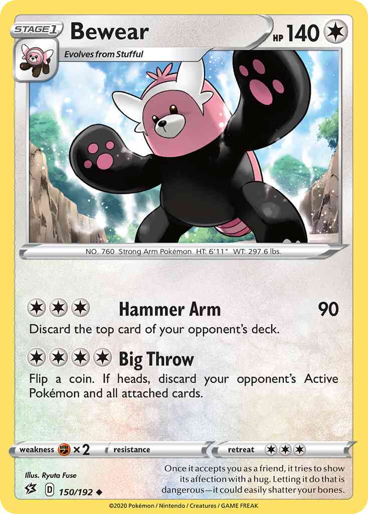 Bewear - 150/192 - Uncommon [swsh2-150] [Reverse Holo]