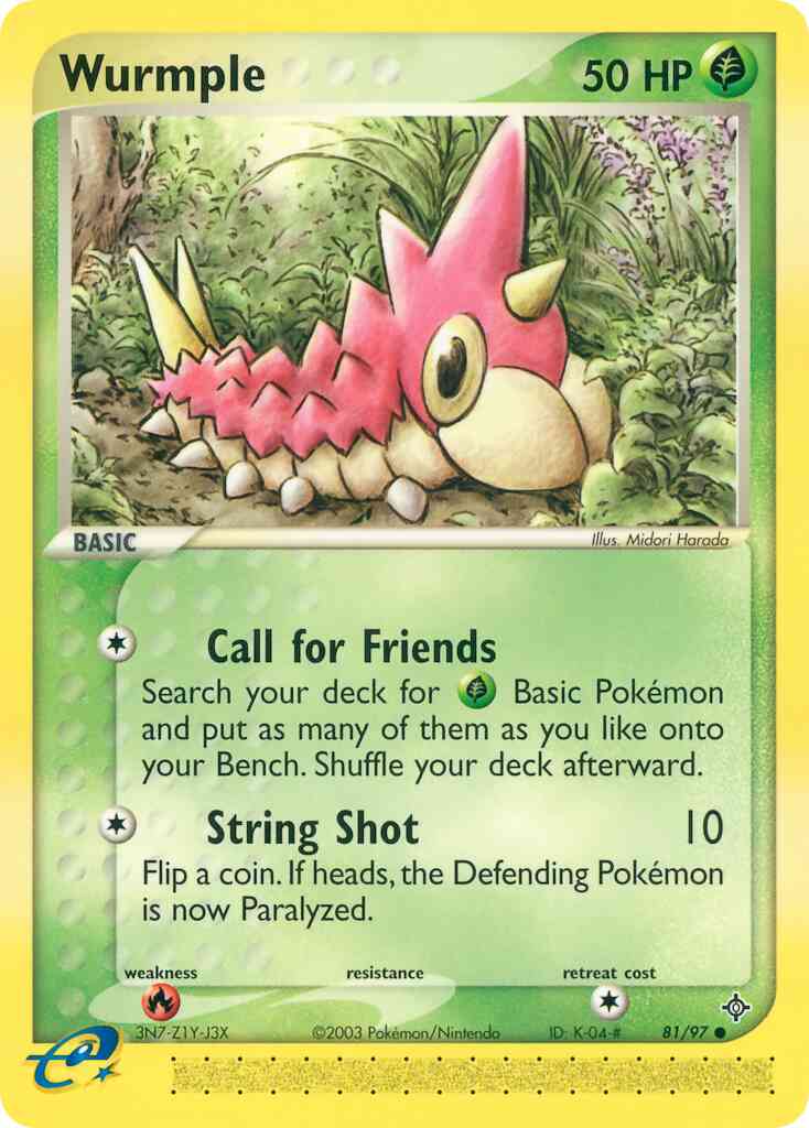 Wurmple - 81/97 - Common [ex3-81] [Reverse Holo]