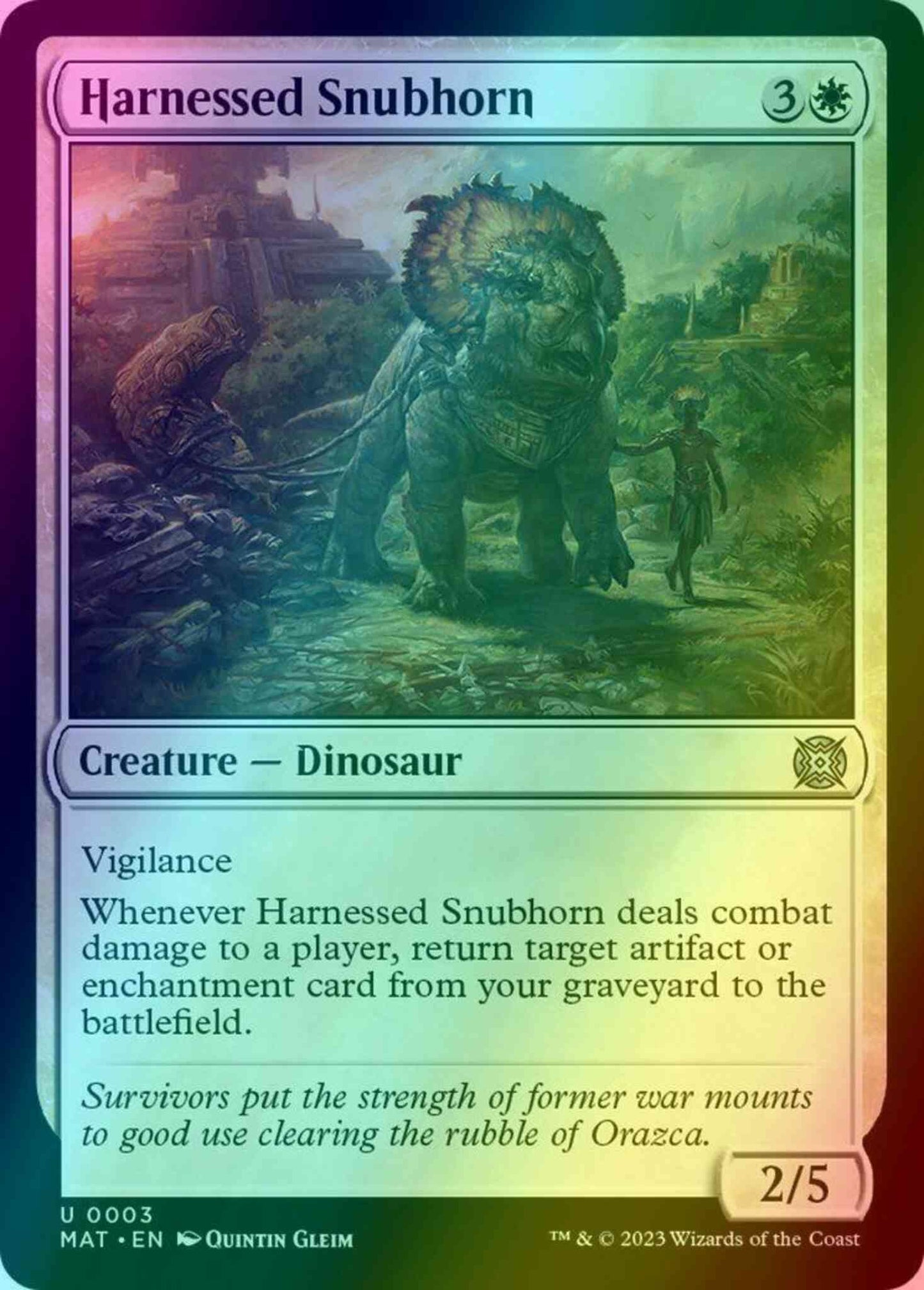 Harnessed Snubhorn [3] [March of the Machine: The Aftermath] [Foil]