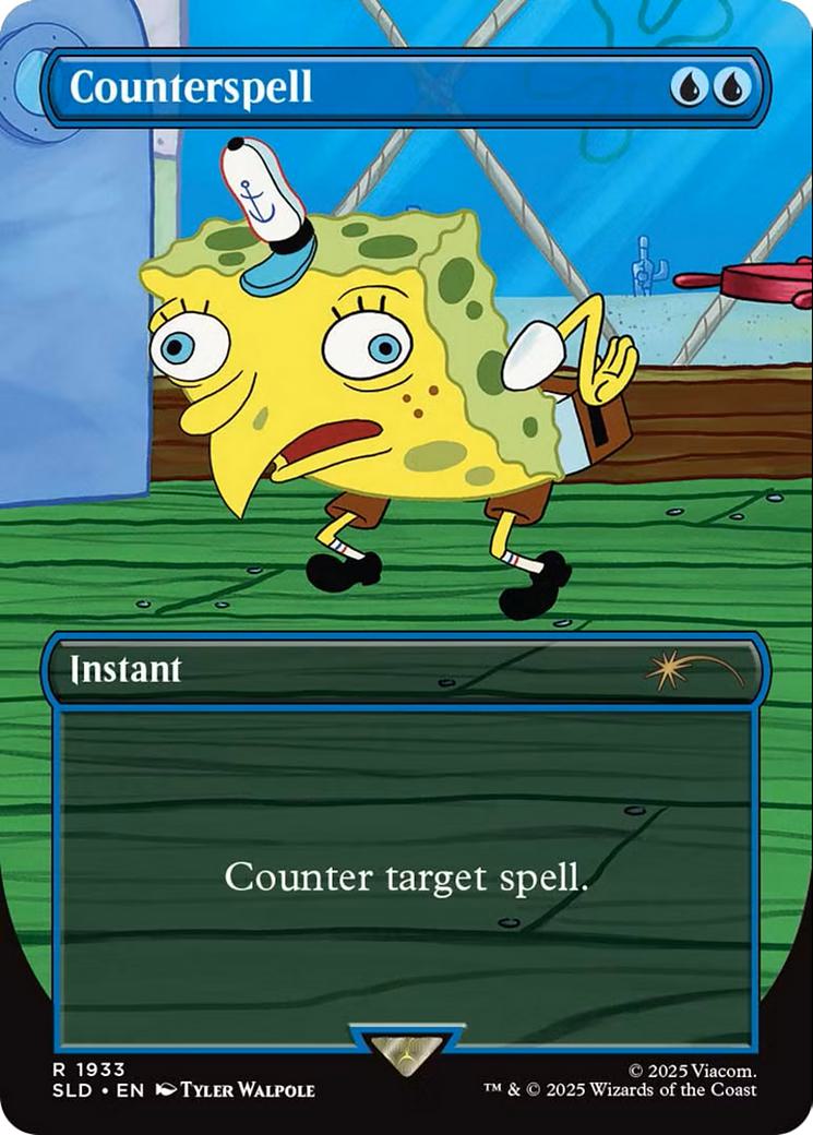 Counterspell [1933] [Borderless] [SpongeBob: Internet Sensation] [Secret Lair Drop] [Non-Foil]