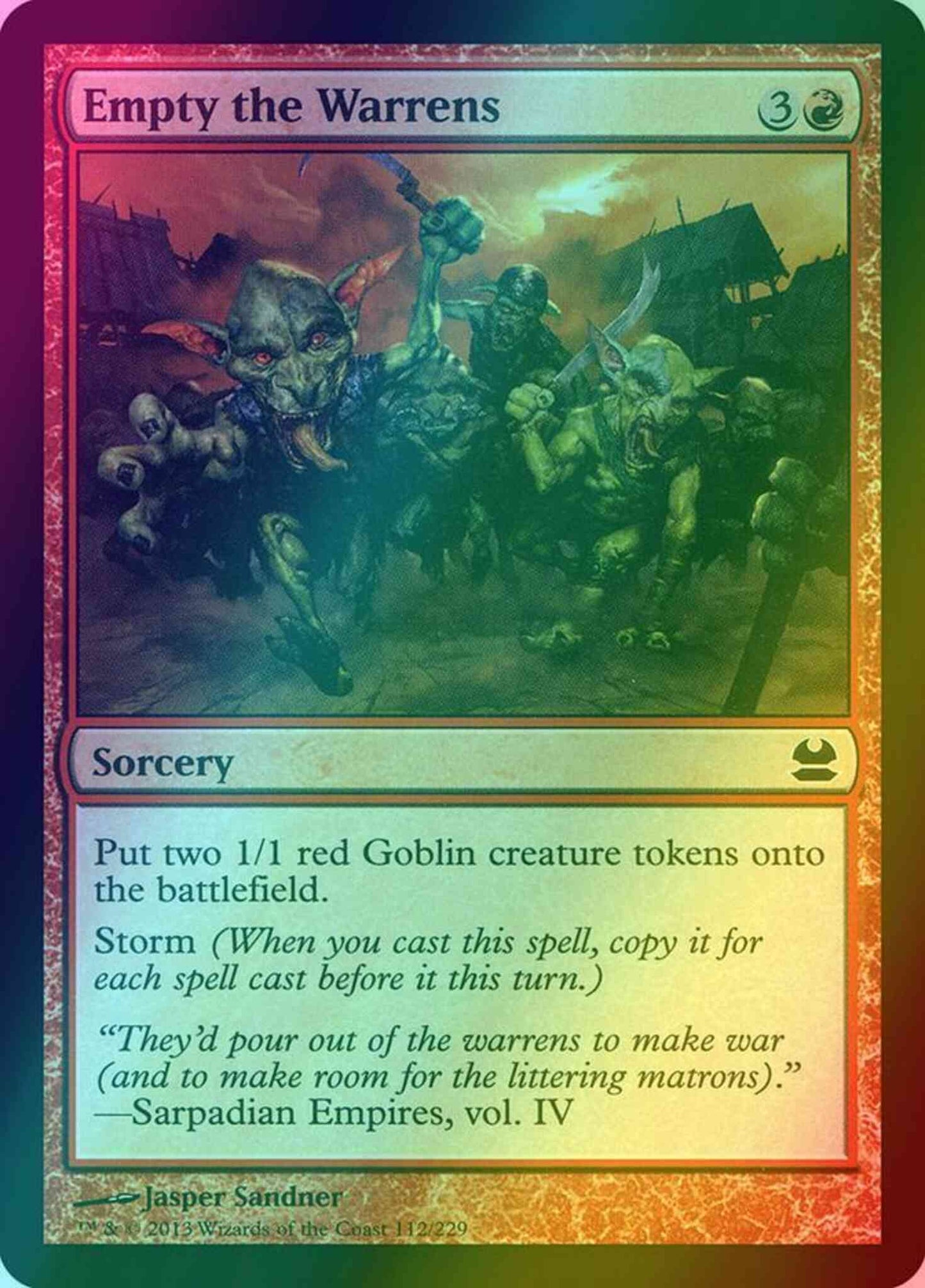 Empty the Warrens [112] [Modern Masters] [Foil]