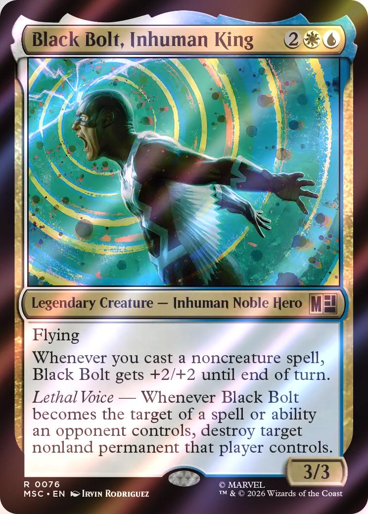 Black Bolt, Inhuman King [76] [Marvel Super Heroes: Commander] [Surge Foil]