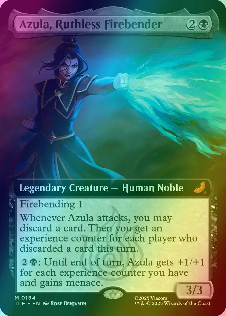 Azula, Ruthless Firebender [184] [Extended Art] [Avatar: The Last Airbender Eternal] [Foil]