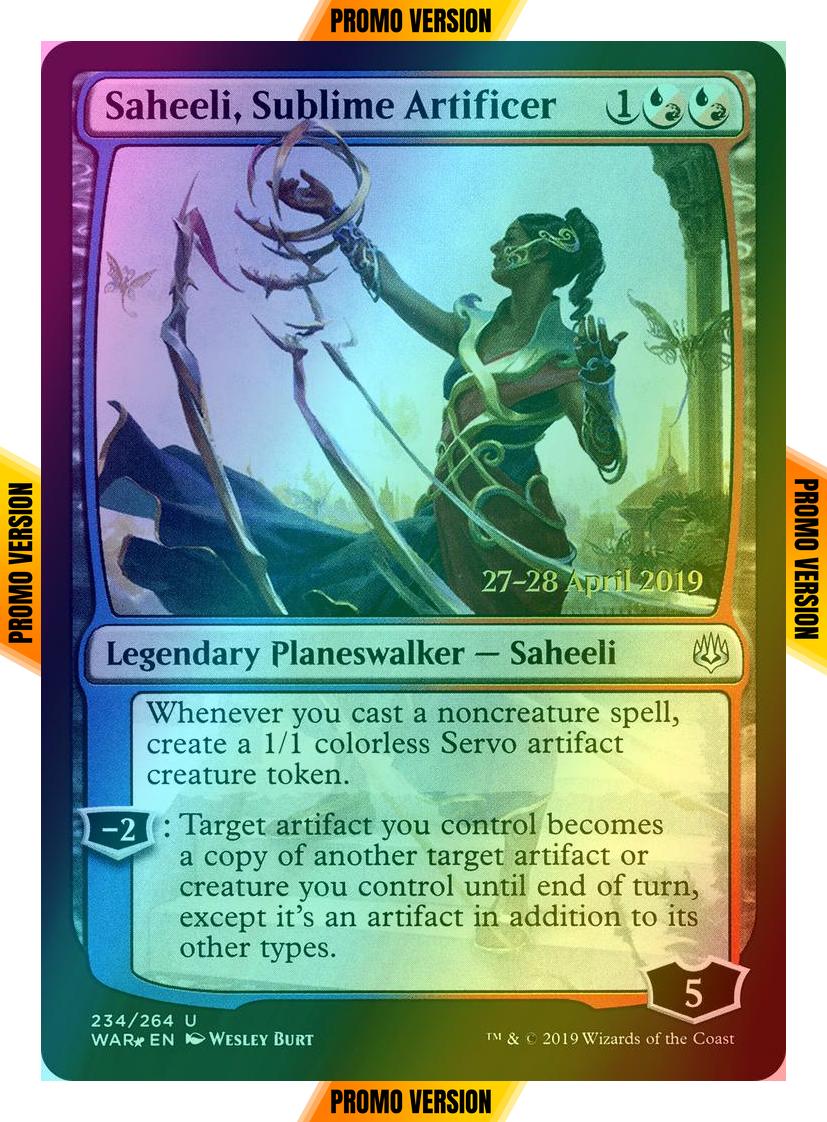 Saheeli, Sublime Artificer [Prerelease] [234s] [War of the Spark Promos] [Foil]