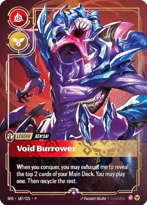 Void Burrower (Rek'sai) (Metal) (Prize Wall) - 187/221 [Riftbound Organized Play Promotional Cards] [Non-Foil]