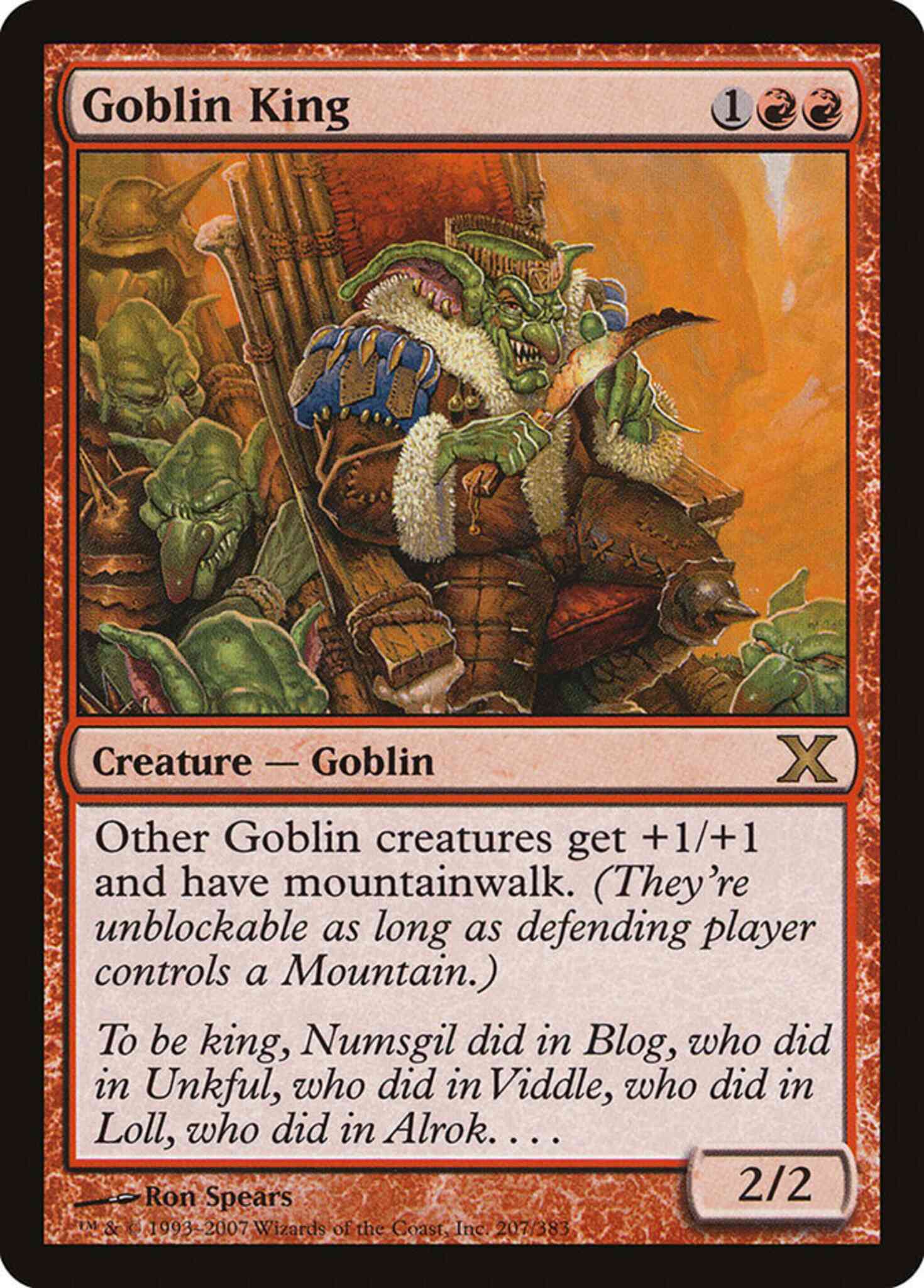 Goblin King [207] [Tenth Edition] [Non-Foil] – Face to Face Games