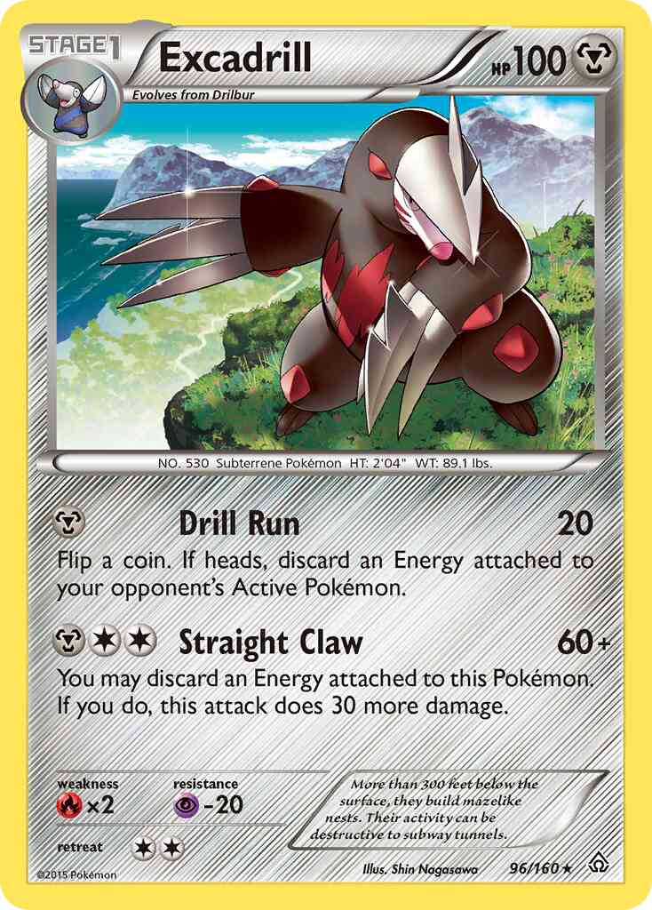 Excadrill - 96/160 - Rare [xy5-96] [Non-Holo]