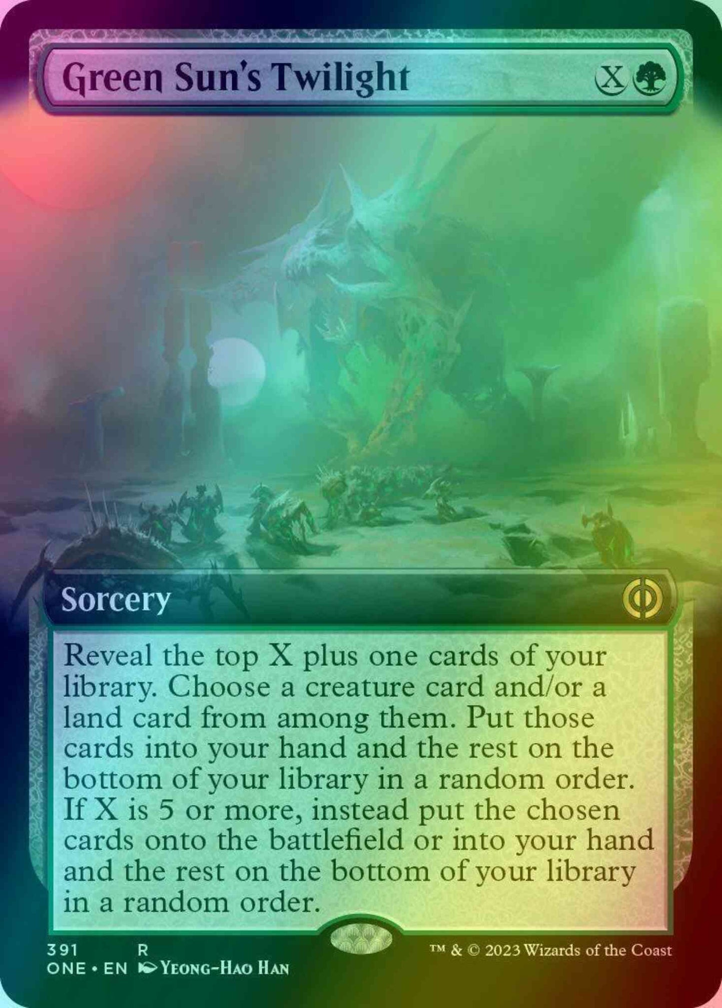 Green Sun's Twilight [391] [Extended Art] [Phyrexia: All Will Be One] [Foil]