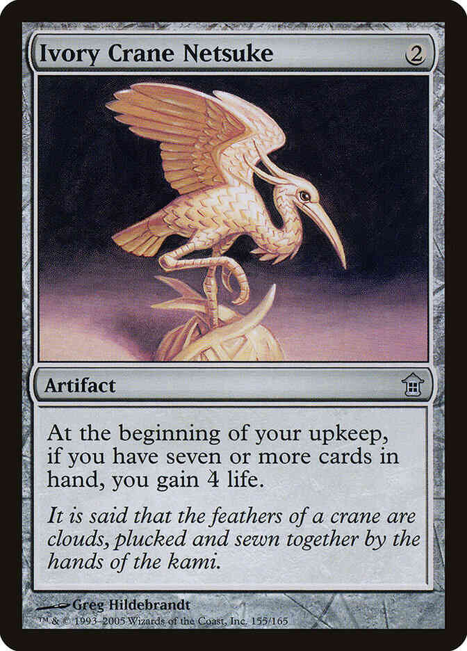 Ivory Crane Netsuke [155] [Saviors of Kamigawa] [Non-Foil]