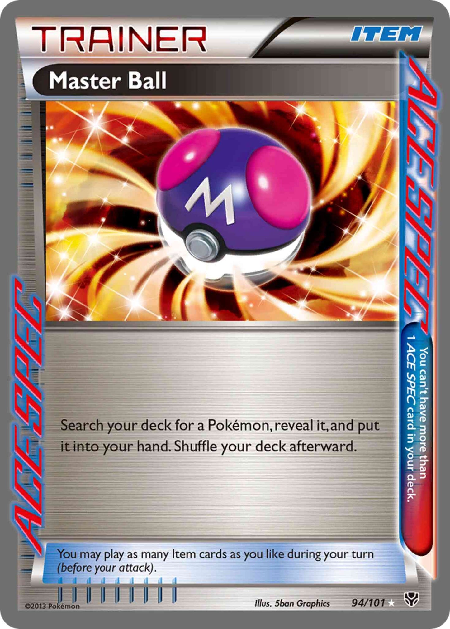 Master Ball - 94/101 - Rare ACE [bw10-94] [Holo]