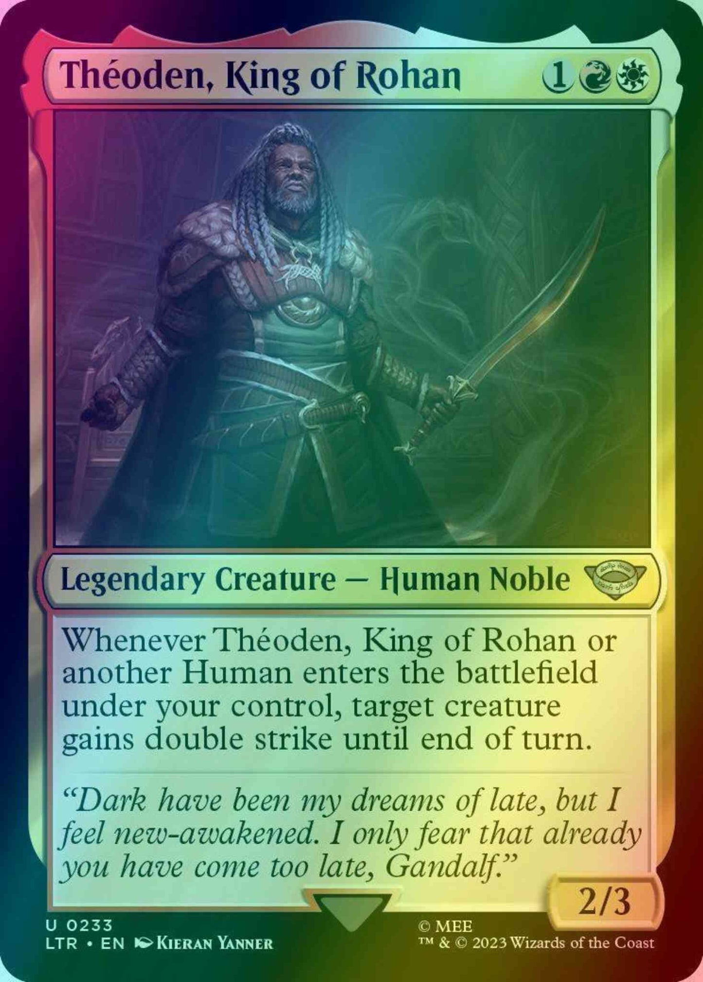 theoden mtg card Magic The Gathering - The Lord of the Rings Dark have been my dreams of late Magic the Gathering Lord of