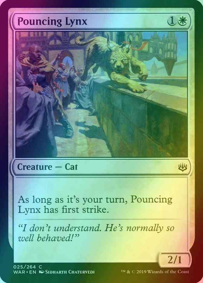 Pouncing Lynx [25] [War of the Spark] [Foil]