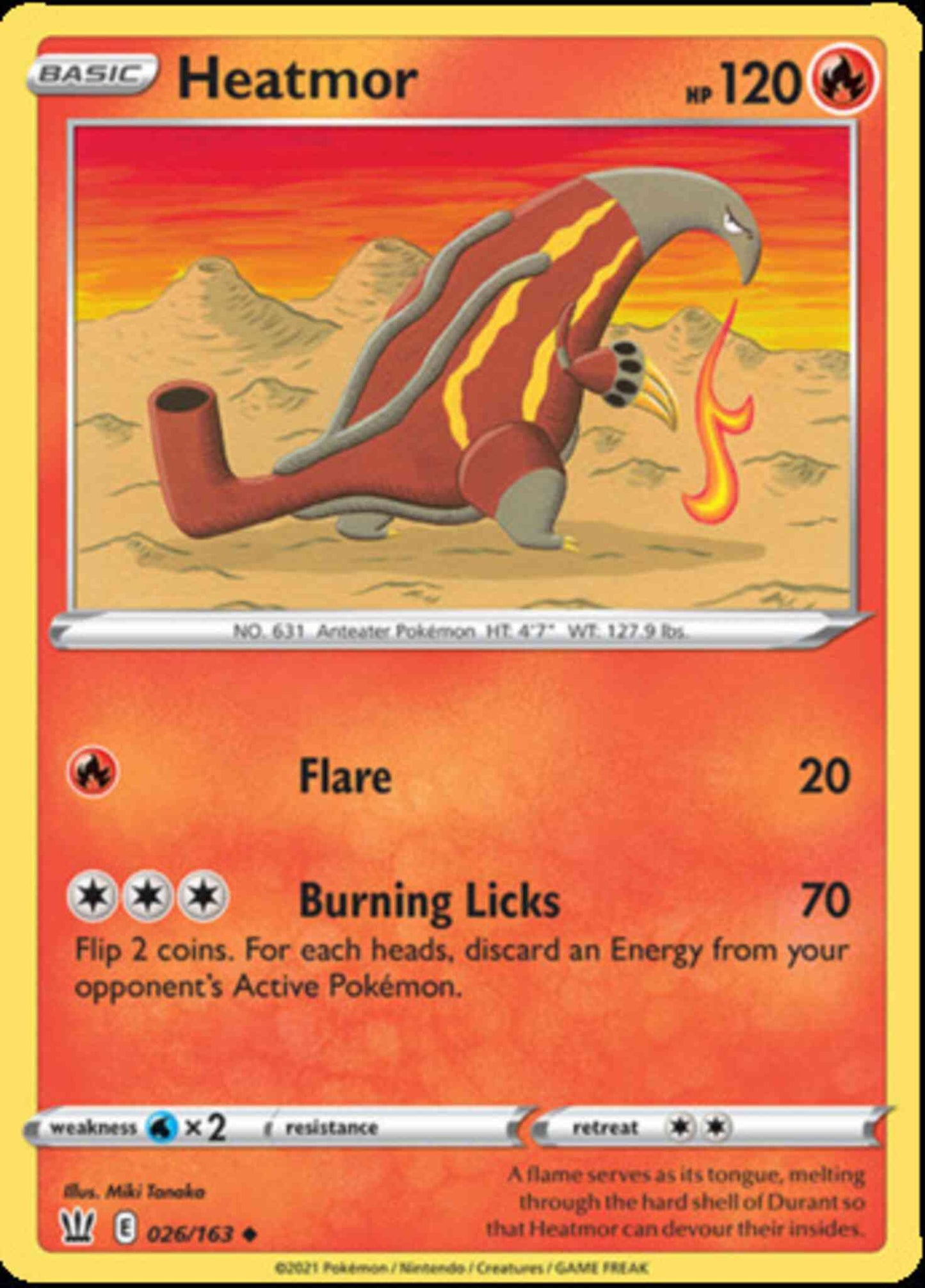 Heatmor - 026/163 - Uncommon [swsh5-026] [Non-Holo]