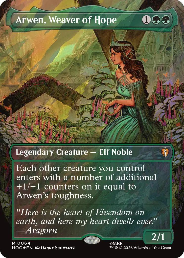 Arwen, Weaver of Hope [64] [Borderless] [Classic Artist] [The Hobbit: Commander] [Surge Foil]