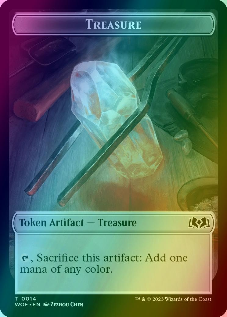 Food Token (13) // Treasure Token (14) [Wilds of Eldraine: Tokens] [Foil]