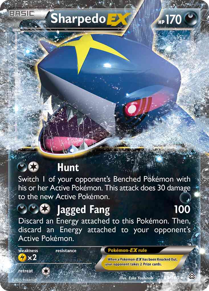 Sharpedo-EX - 91/160 - Rare Holo EX [xy5-91] [Ultra]