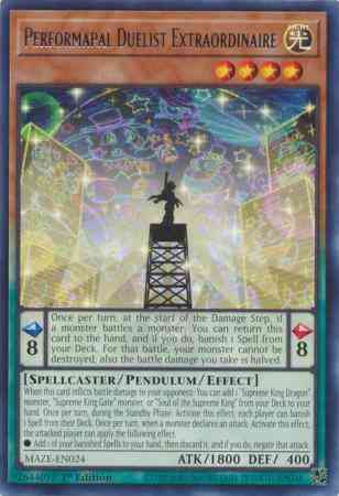 Performapal Duelist Extraordinaire - MAZE-EN024 - Rare - 1st Edition