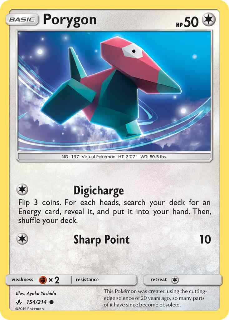 Porygon - 154/214 - Common [sm10-154] [Reverse Holo]