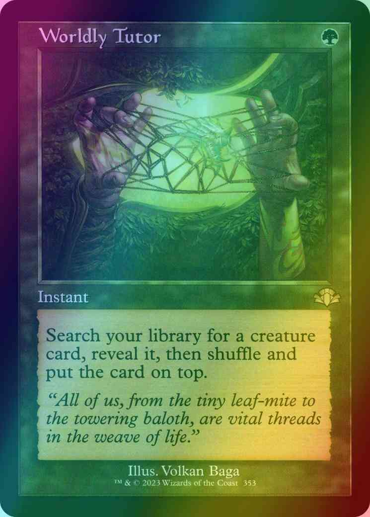 Worldly Tutor [353] [Retro Frame] [Dominaria Remastered] [Foil]