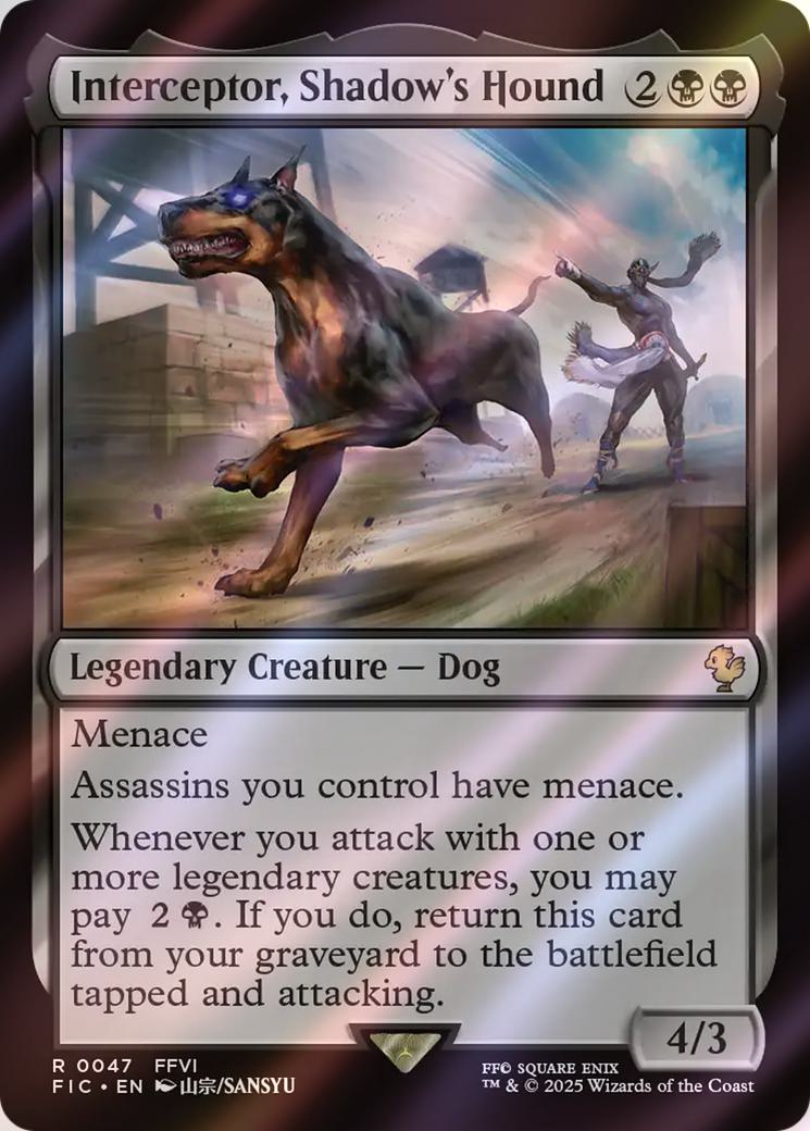 Interceptor, Shadow's Hound [47] [FINAL FANTASY: Commander] [Surge Foil]