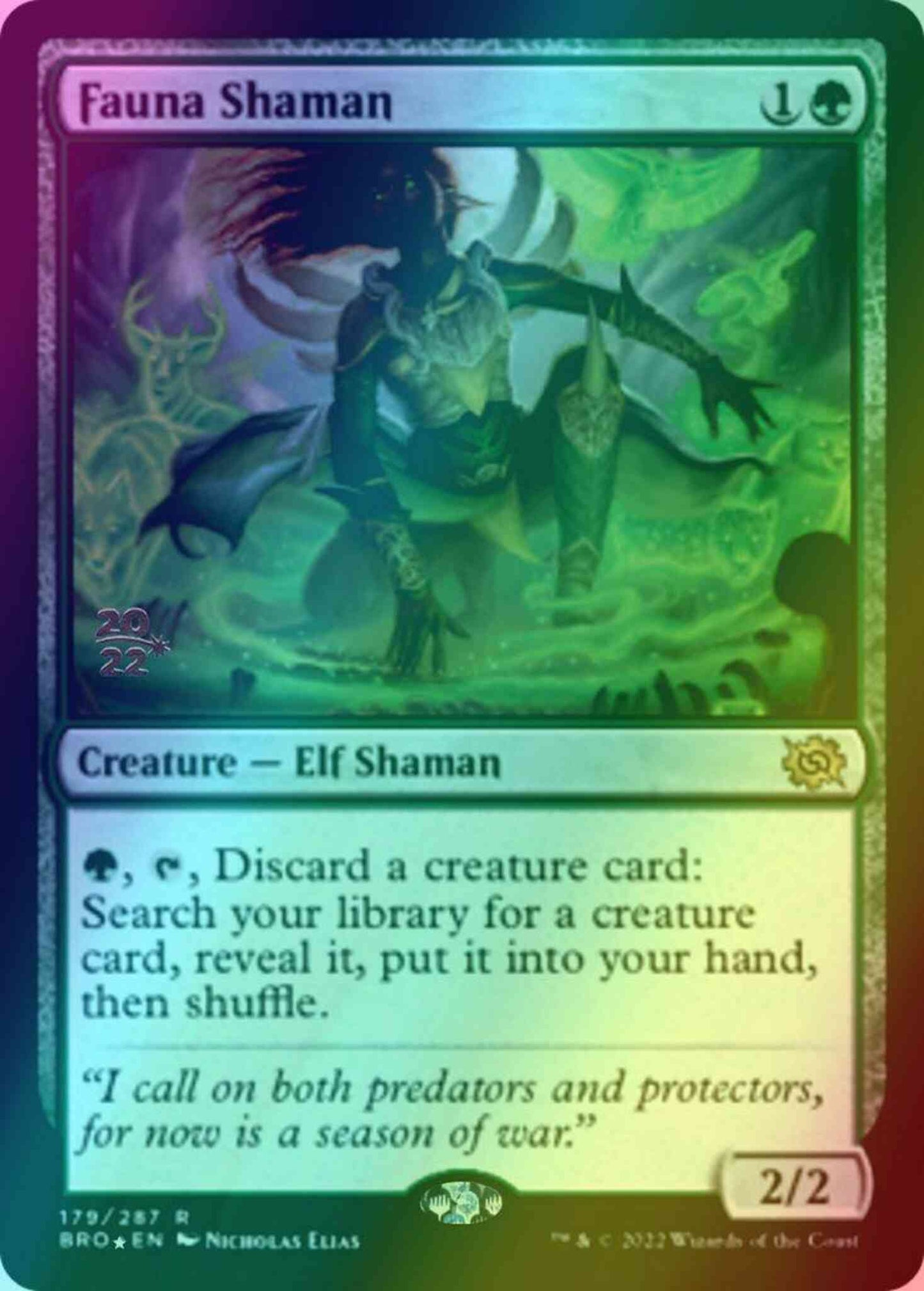 Fauna Shaman [179s] [Prerelease] [The Brothers' War: Promos] [Foil]