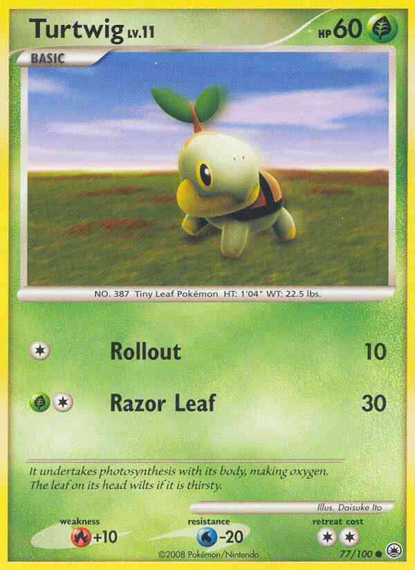 Turtwig - 77/100 - Common [dp5-77] [Non-Holo]