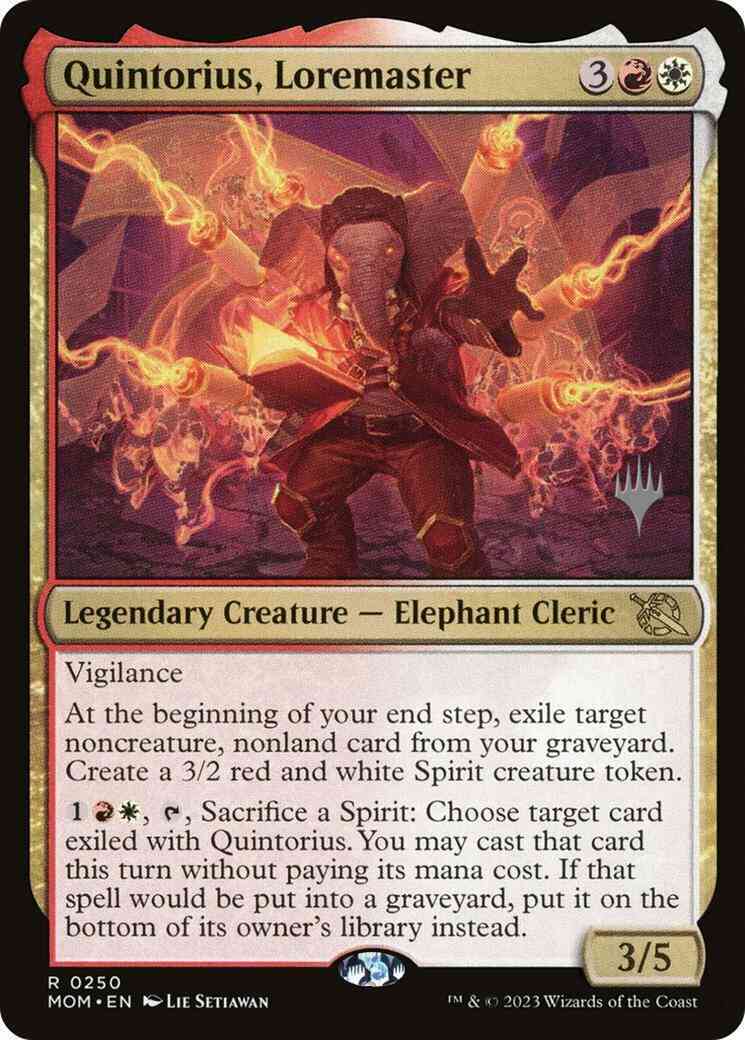 Quintorius, Loremaster [250p] [Promo Pack] [March of the Machine: Promos] [Non-Foil]
