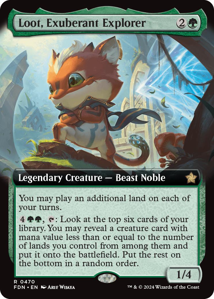 Loot, Exuberant Explorer [470] [Extended Art] [Foundations] [Non-Foil]