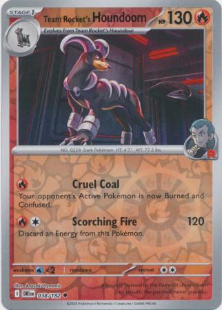Team Rocket's Houndoom - 038/182 - Uncommon [sv10-038] [Reverse Holo]