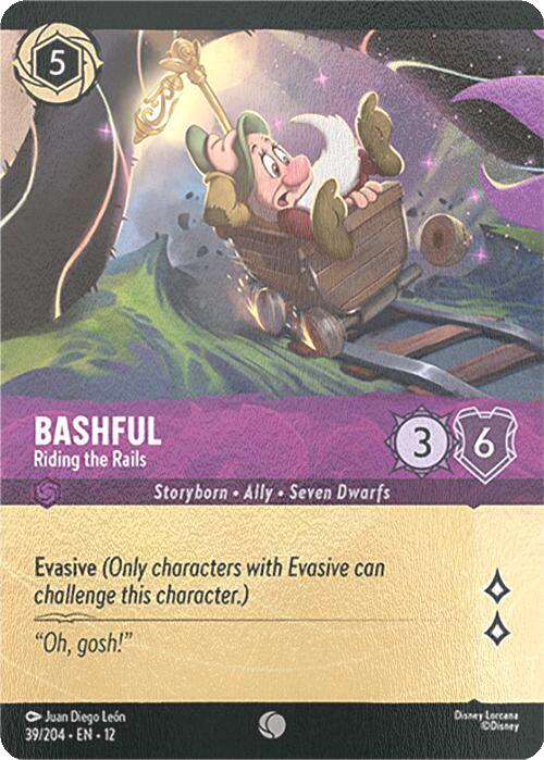 Bashful - Riding the Rails (Extended Art) - 39/204 [Wilds Unknown] [Cold Foil]