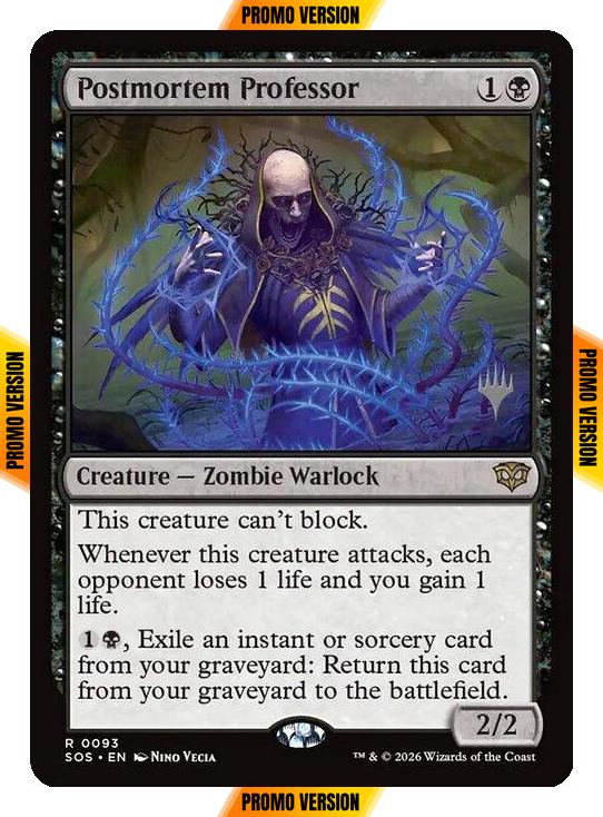 Postmortem Professor [93p] [Promo Pack] [Secrets of Strixhaven Promos] [Non-Foil]