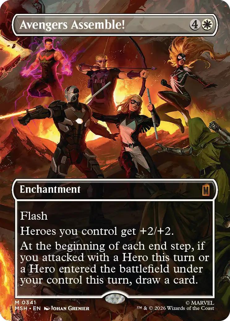 Avengers Assemble! [341] [Borderless] [Scene] [Marvel Super Heroes] [Non-Foil]