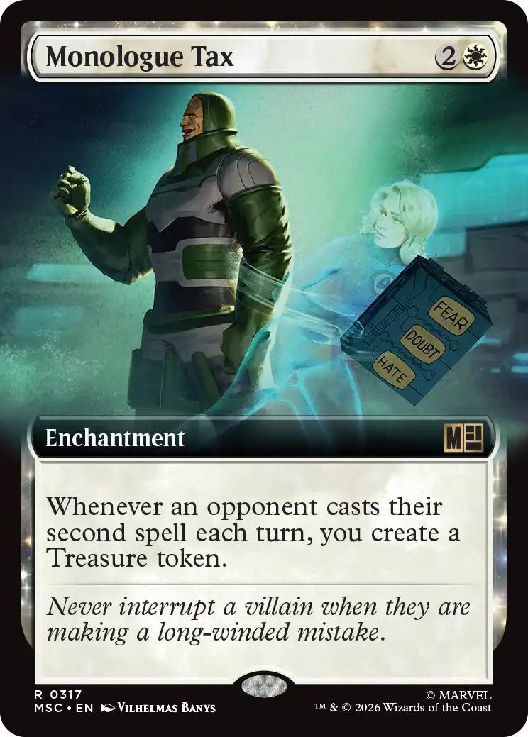 Monologue Tax [317] [Extended Art] [Marvel Super Heroes: Commander] [Non-Foil]